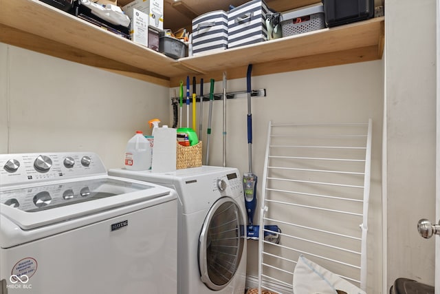 laundry area featuring separate washer and dryer