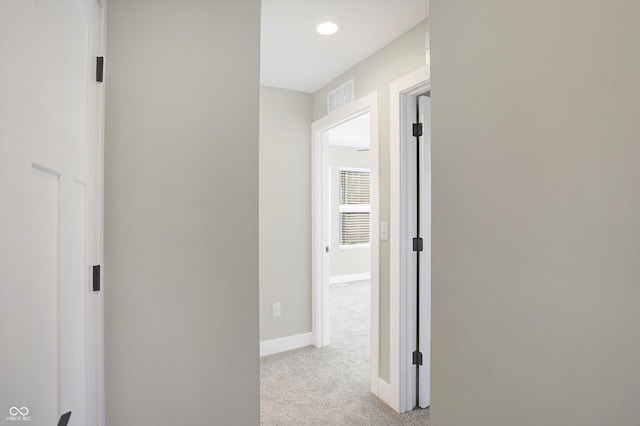1429 Deloss St, Indianapolis, IN 46201 - hall featuring light carpet, baseboards, and recessed lighting