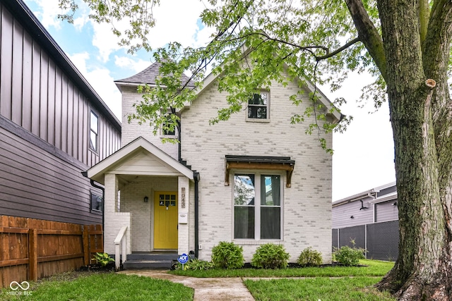 1043 N Beville Ave, Indianapolis, IN 46201 - view of front of house with brick siding and entry steps