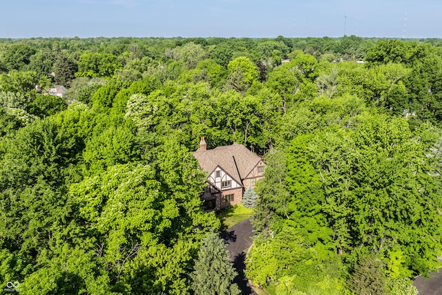 7406 N Washington Blvd, Indianapolis, IN 46240 - view from above of property with a forest