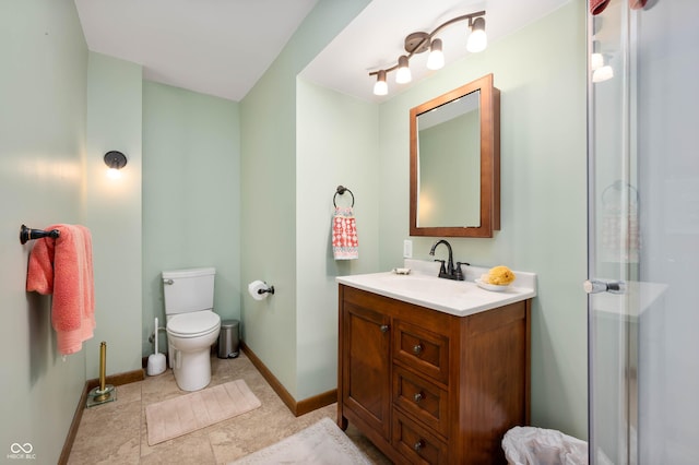 17216 W Hunnicut Rd, Cambridge City, IN 47327 - bathroom featuring baseboards and vanity