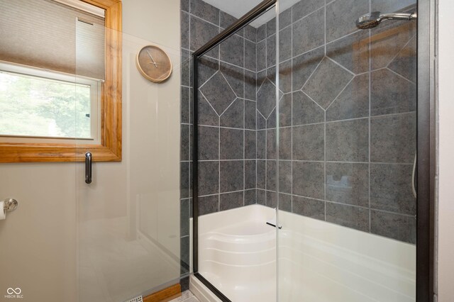 17216 W Hunnicut Rd, Cambridge City, IN 47327 - bathroom with a shower stall