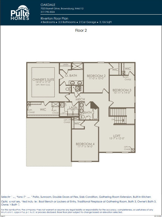 7242 Barrett Dr, Brownsburg, IN 46112 - floor plan / room layout
