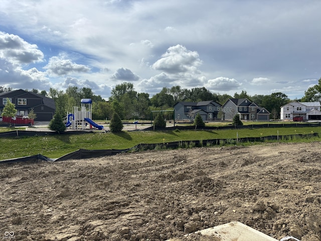 7242 Barrett Dr, Brownsburg, IN 46112 - view of yard featuring a playground and a residential view