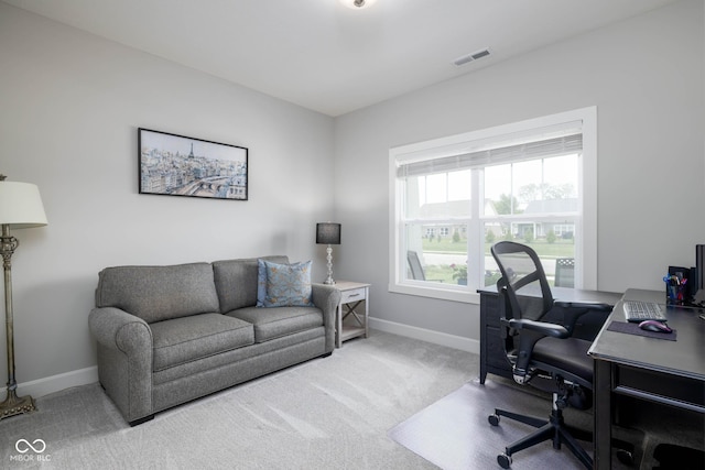 3622 S Setting Sun Ln, New Palestine, IN 46163 - carpeted home office featuring baseboards