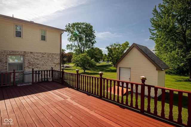 16226 Montrose Ln, Westfield, IN 46074 - deck with a lawn and central air condition unit