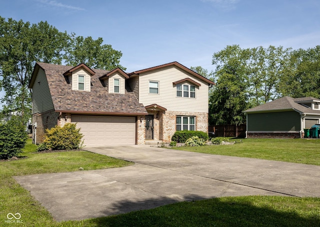 16226 Montrose Ln, Westfield, IN 46074 - view of front of house featuring brick siding, driveway, a garage, and a shingled roof