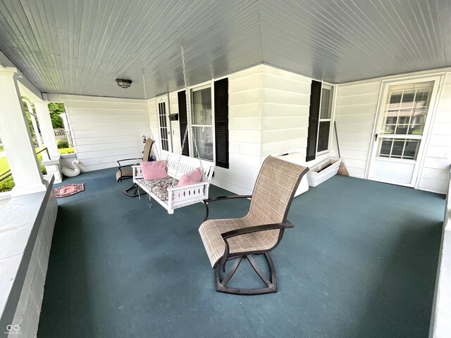 357 S Main St, Spencer, IN 47460 - view of patio featuring covered porch