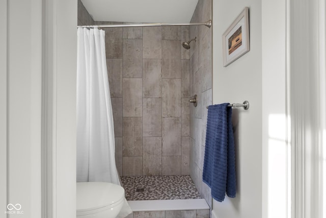 3781 S Station Dr, Columbus, IN 47203 - bathroom with toilet and a tile shower