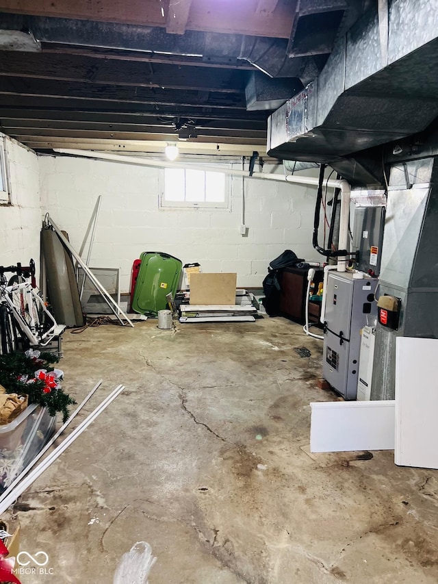 4850 E University Ave, Indianapolis, IN 46201 - basement with concrete block wall
