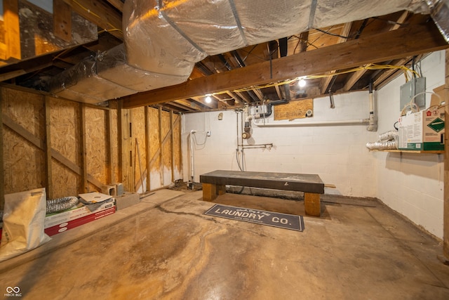 5388 W Hazelrigg Rd, Thorntown, IN 46071 - unfinished basement with electric panel