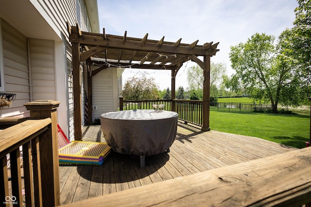11727 Wedgeport Ln, Fishers, IN 46037 - wooden deck featuring a pergola
