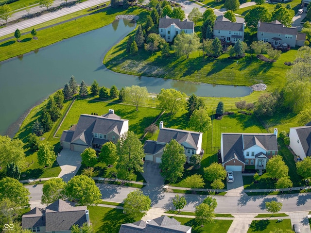 11727 Wedgeport Ln, Fishers, IN 46037 - aerial perspective of suburban area with a large body of water