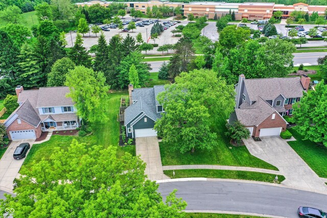 aerial view of residential area