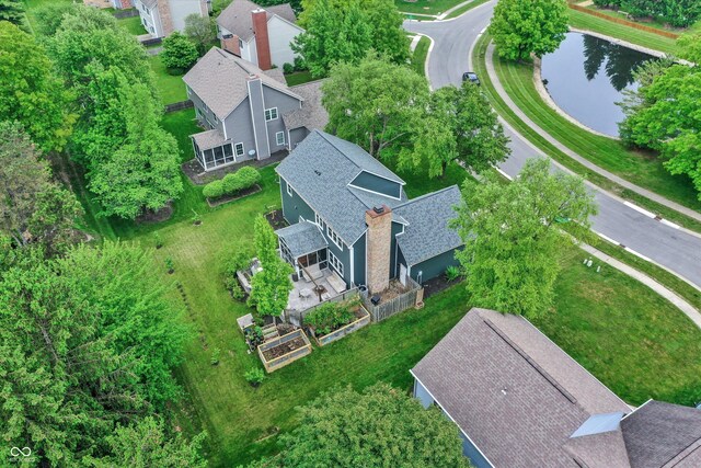 drone / aerial view of a nearby body of water