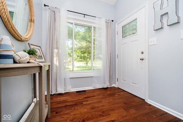 1940 Stringtown Pike, Cicero, IN 46034 - entryway featuring dark wood-style floors and baseboards