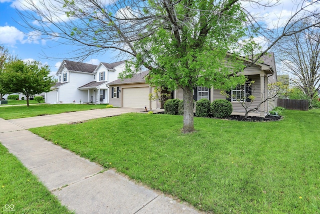 traditional-style house with driveway and a garage