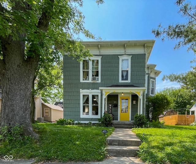 italianate-style house featuring central AC