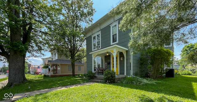 italianate house with a front lawn
