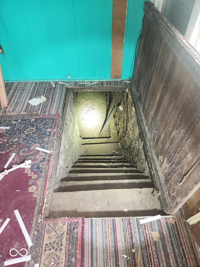 view of stairway