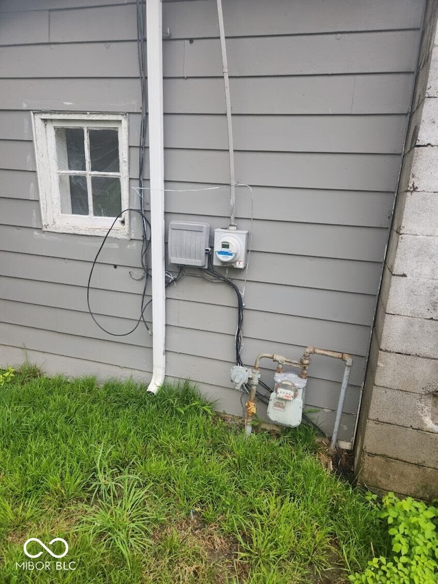 exterior view of gas meter