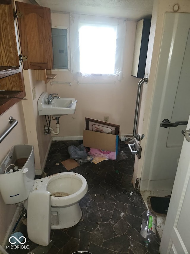 bathroom with a sink and toilet