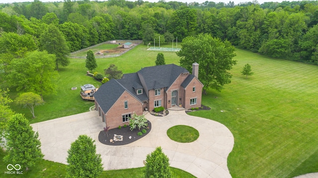 view from above of property