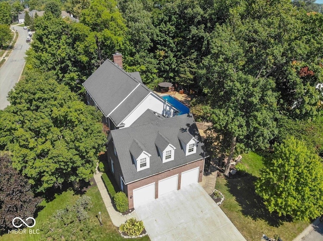 11536 Woods Bay Ln, Indianapolis, IN 46236 - aerial view of property and surrounding area
