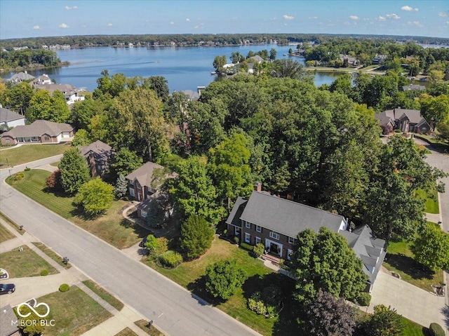11536 Woods Bay Ln, Indianapolis, IN 46236 - aerial perspective of suburban area featuring a large body of water