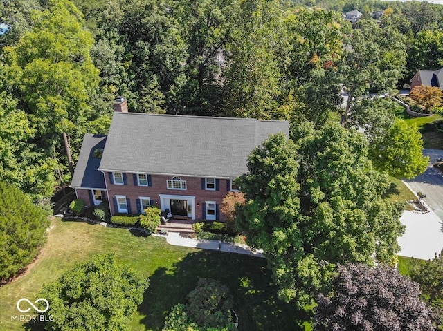 11536 Woods Bay Ln, Indianapolis, IN 46236 - view from above of property with a forest