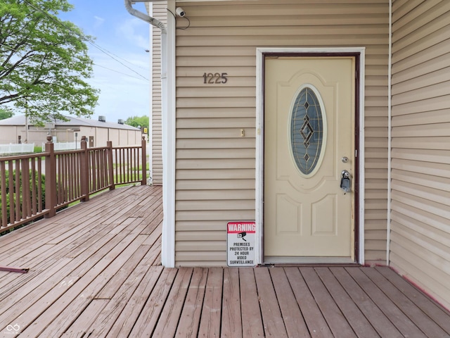 1225 S Monroe St, Muncie, IN 47302 - doorway to property featuring a deck