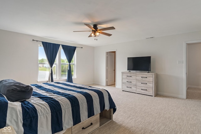 8238 Crackling Ln, Indianapolis, IN 46259 - bedroom with carpet flooring, baseboards, and ceiling fan