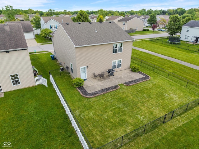 8238 Crackling Ln, Indianapolis, IN 46259 - back of house featuring a residential view and a patio