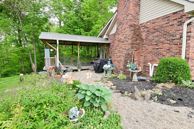 6567 Kings Ct, Avon, IN 46123 - view of yard with a deck
