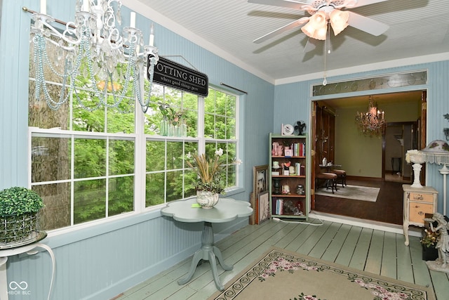 6567 Kings Ct, Avon, IN 46123 - sunroom / solarium with a chandelier