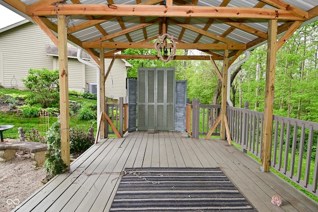 6567 Kings Ct, Avon, IN 46123 - deck featuring a gazebo