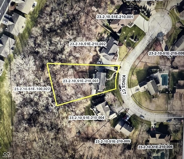 6567 Kings Ct, Avon, IN 46123 - map of property location with property parcel outlined