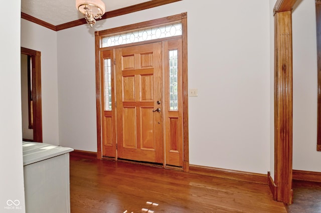6567 Kings Ct, Avon, IN 46123 - foyer featuring wood finished floors and ornamental molding