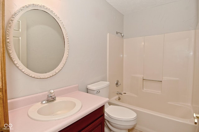 6567 Kings Ct, Avon, IN 46123 - full bathroom with vanity, shower / bathtub combination, and a textured ceiling