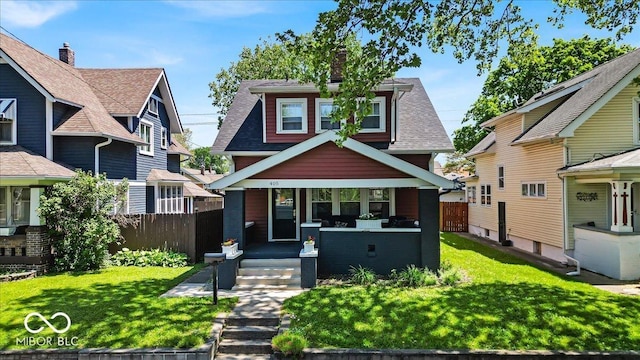 405 N Drexel Ave, Indianapolis, IN 46201 - view of front of property with a porch and a chimney