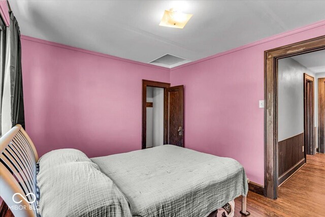405 N Drexel Ave, Indianapolis, IN 46201 - bedroom featuring wood finished floors and baseboards