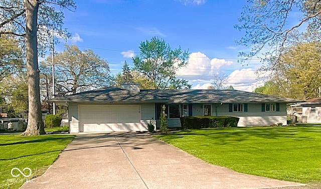 5141 Derome Dr, Fort Wayne, IN 46835 - ranch-style home featuring a garage, concrete driveway, and a front yard