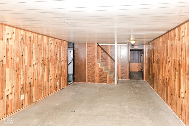 3325 Broadview Ct, Indianapolis, IN 46227 - finished below grade area with wooden walls and stairway