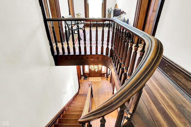 2490 S County Road 60 E, Greensburg, IN 47240 - stairway with wood finished floors