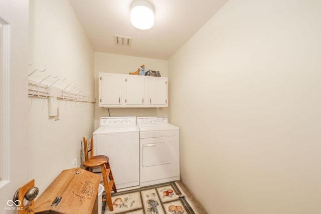 3537 Woodglen Way, Anderson, IN 46011 - clothes washing area with cabinet space and separate washer and dryer
