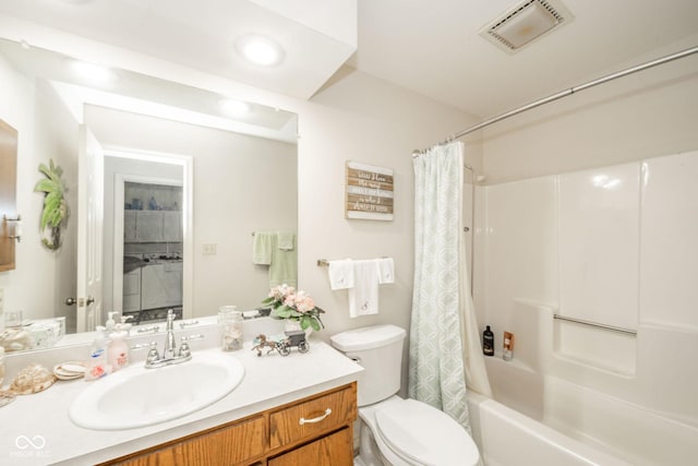 3537 Woodglen Way, Anderson, IN 46011 - full bathroom with toilet, vanity, and shower / bath combo