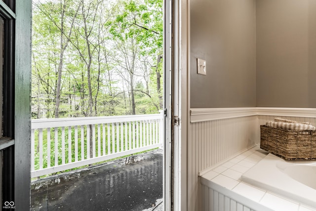4130 N Meridian St, Indianapolis, IN 46208 - doorway to outside with wainscoting