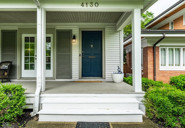 4130 N Meridian St, Indianapolis, IN 46208 - doorway to property featuring a porch
