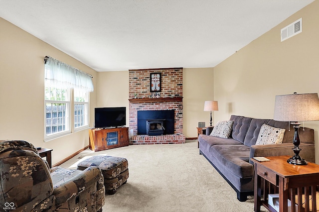 living room with carpet and baseboards