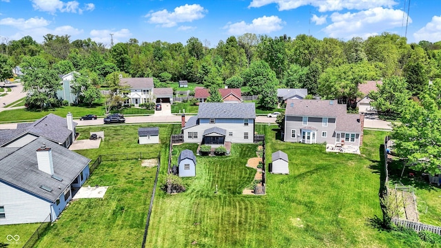 aerial perspective of suburban area